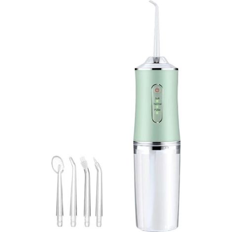 Irrigateur Oral - Jet D Eau Pulsé - Réservoir 220 Ml - Batterie Li Ion 800 Mah - Pour Soins Dentaires Quotidiens - 1 Pièce (1/5)