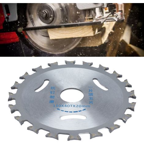 Lame de scie circulaire double face TCT 40 dents 110 mm x 20 mm, disque de coupe multi-usages pour le travail du bois (1/5)