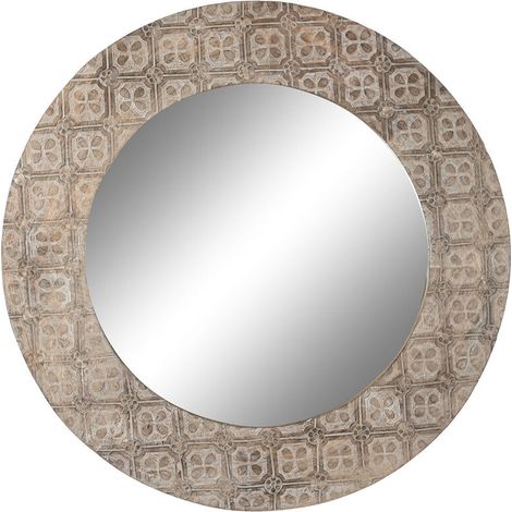 Midf Mirror MDF 76x4x76 Mandala Decape Brown MDF Griff Material Farbspiegel Spiegel Spiegel Details (1/2)
