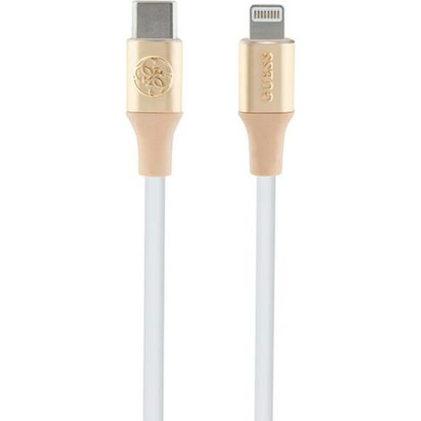 Câble Guess USB-C vers Lightning 1,5 m Charge rapide Or (1/2)