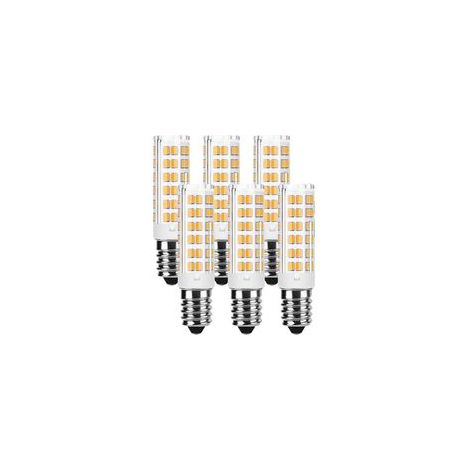 Ampoule LED E14, 7W (Équivalent Halogène 65W ) Blanc Chaud 3000K 700LM Petite vis Edison Non Dimmable Sans Scintillement AC 220-240V pour Plafonniers, Hotte Cuisine, Lampes de Bureau, Paquet de 6 (1/5)