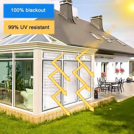 Film Solaire Aluminium - 9 mm - Blocage UV 99 % - Réduction Éblouissement 90 % - 50x70 cm (1/4)