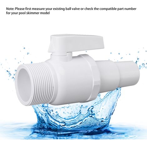 Válvula de bola de PVC de 2 vías de repuesto para bomba de piscina Hayward SP0729 Econoline - Pieza de alta calidad y duradera (1/5)