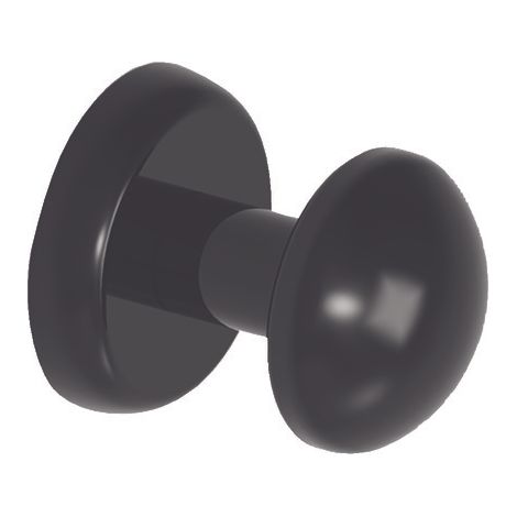 Patère magnétique ronde, noire pour sèche-serviettes