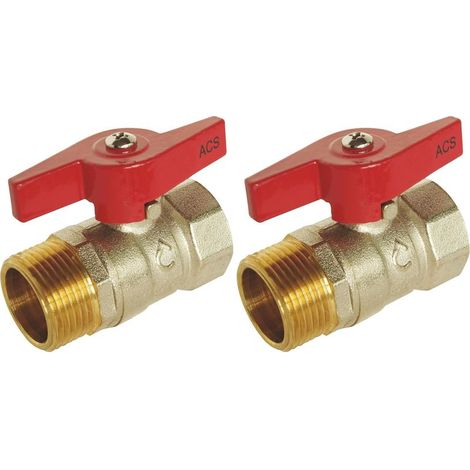 Doppelkugelhahn 1 1/4", PN 16, doppelte O-Ring-Dichtung, Messinggehäuse CW617N, wendbarer Flachgriff, ideal für Warm- und Kaltwasser (1/5)