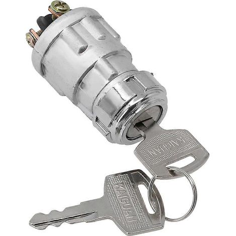 Interrupteur marche/arrêt universel pour voiture, bateau et moto (1 pièce) - Barillet à trois positions et 2 clés, compatible avec la plupart des véhicules. (1/5)