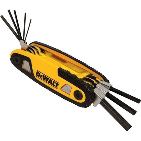 DeWalt DWHT0-70263 Ergonomic Push Button Locking Folding Metric Hex Key Set