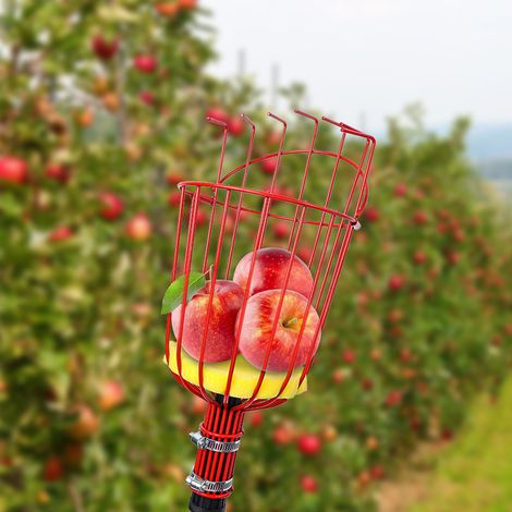 Cueille-fruits Télescopique en Aluminium Léger à Poignée Anti-dérapante, Réglable pour la Cueillette en Hauteur, Outil de Jardinage Pratique