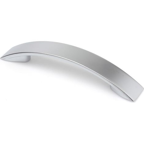 REI – Poignée de meuble en zamak finition chrome mat 164x25x28mm – Inserts 128mm – Design contemporain pour meubles modernes (1/5)
