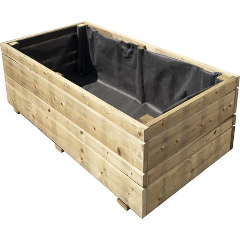 Bac Bois Oslo 40x40 Bois Traité Classe 3 - Miele (1/3)