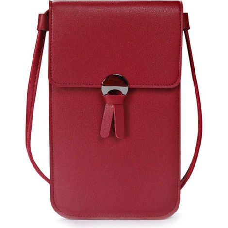 Petite sacoche pour téléphone portable pour femme (rouge),