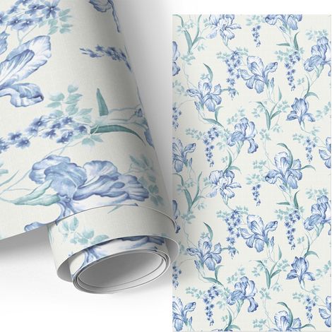 Klebefolie für Möbel - Möbelfolie - Selbstklebefolie - für Couchtisch - Türen - Wohnzimmer - Schlafzimmer Floristisches Muster 50x100 cm