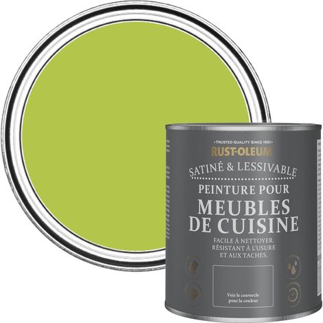 Peinture Verte pour Meubles de Cuisine, Finition Satinée - Citron Vert 750ml (1/5)