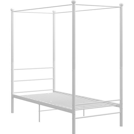Maison Exclusive - Himmelbett Weiß Metall 100x200 cm
