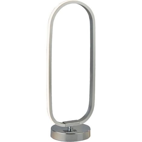 Searchlight Liner Lampe de table en métal chromé et aluminium brossé