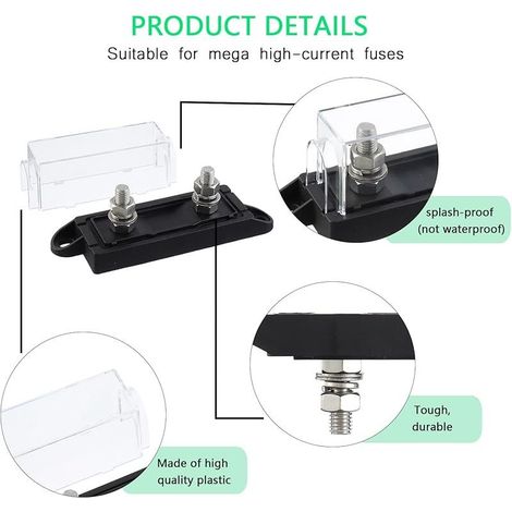 MEGA Porte-fusible automobile pour fusible boulonné ANM (1/4)