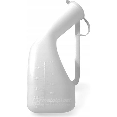 Dispositivo sanitario masculino de 1000 ml para orinar con tapa