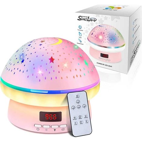 Veilleuse Bébé Projecteur Ciel Etoile,Veilleuse Enfant avec 8 Couleurs,Veilleuse BéBé Rotation 360° Led Dimmable avec Télécommande Veilleuse Lampe,Projecteur Enfant pour Bébé Fille Noël Cadeau (1/5)