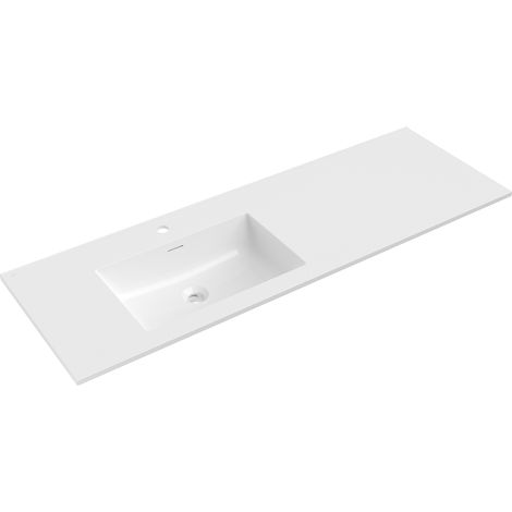 Mexen Otis Einbaubecken links 141 x 46,5 cm, weiß glänzend - 25181400L (1/3)