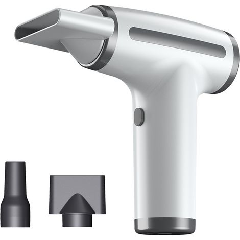 Sèche-cheveux sans fil avec plusieurs embouts de nettoyage et de séchage, flux d'air puissant.