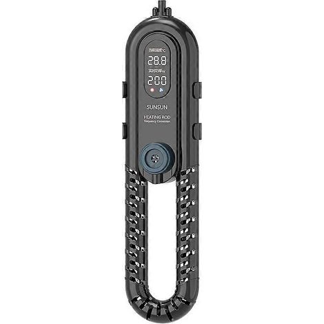 Chauffage d'aquarium 300W submersible, double quartz anti-explosion avec écran LED et protection multiple pour aquarium d'eau douce et d'eau de mer ( ) (1/2)