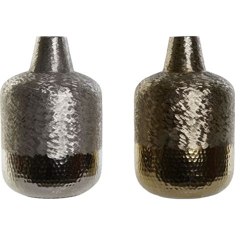 Vase dkd home decor vergoldetes Aluminium modern 22 x 22 x 33 cm (2 Stück) (1/2)