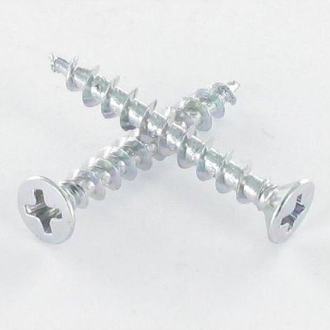 Vis PVC Tête fraisée bombée TFB Phillips 4.3X22 zingué cr3 96 hbs sans rouille rouge-1 pièce (1/2)