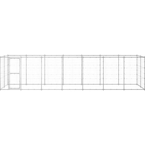 Maison Exclusive - Perrera de exterior de acero galvanizado 16,94 (1/5)