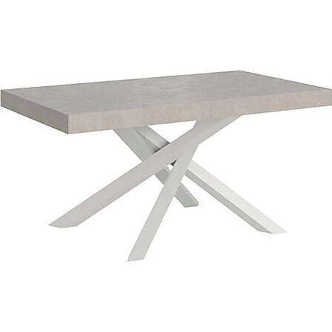 Tavolo allungabile 160/420x90 cm Volantis cashmere gambe bianche