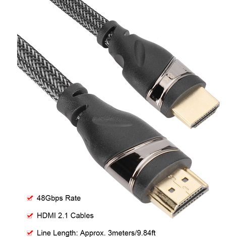 Câble HDMI 2.1 Fibre Optique 8K 3M, Transmission Audio-Vidéo Synchrone Haute Vitesse (1/5)