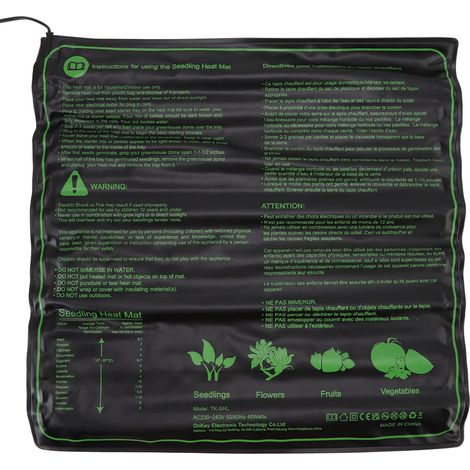 Tapis chauffant réglable – germination plantes – hydroponique chaud imperméable – graines herbe fleurs