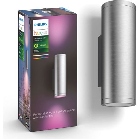 Philips Hue White and Color Ambiance Appear, Lampada da Parete Smart LED, per Esterni, Alluminio (1/4)