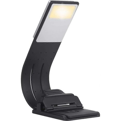 Lampe de lecture à pince, lampe LED, 4 niveaux de luminosité réglables, rechargeable par USB (1/5)