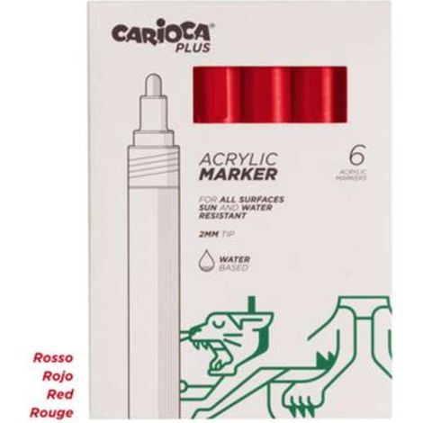 CARIOCA  MARACATORE ACRILICO ROSSO   45218/03 x6
