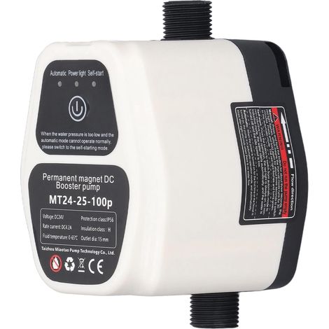 24V DC Water Pressure Pump, 100W, 25L/Min, with Detection (1/5)