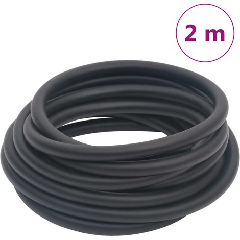 Tuyau d'air hybride, noir, 1,5 cm x 2 m, en caoutchouc et PVC