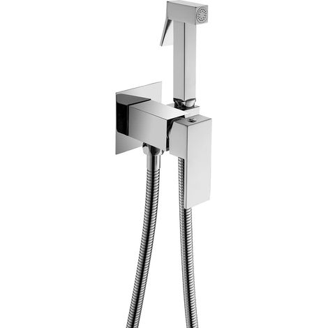 Hochdruck-Bidet-Sprühgerät aus Chrom mit Edelstahlschlauch, tragbares Set für Badezimmer und waschbare Windeln