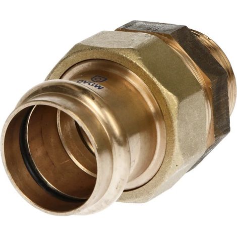 Raccord à sertir laiton rouge raccord à visser 42 mm x 1 1/2’’ FM contour V à joint plat