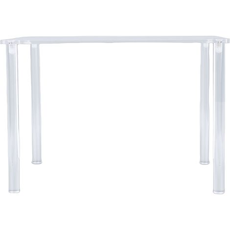 Mehrzweck-Pflanzenständer aus Acryl, rechteckig, 4 Beine, transparente Ablage für Geschirr, Bastelarbeiten, Dekoration, Sammlerstücke und Figuren (1/5)