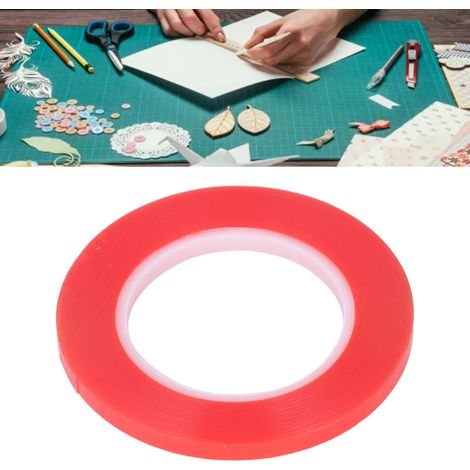 Adhésif double face PET rouge, repositionnable, 15 mm (1/5)