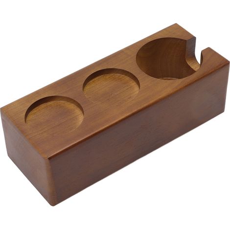 Support de filtre à café en hêtre, respectueux de l'environnement, pour bar à café, marron. (1/5)