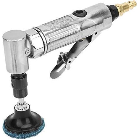 Meuleuse Pneumatique avec Disque de Meulage 2 Pouces,Meuleuse Angulaire à Angle Droit 2000 tr/min,Entrée d'air 1/4 '', Meuleuse Pneumatique Cintrable à 90 Degrés,Mandrin Réglable (1/5)