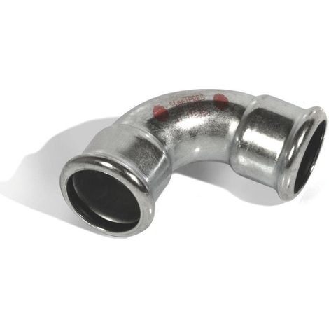 Coude 90° acier électrozingué à sertir SteelPres® FF - 42mm - Raccorderie Metalliche