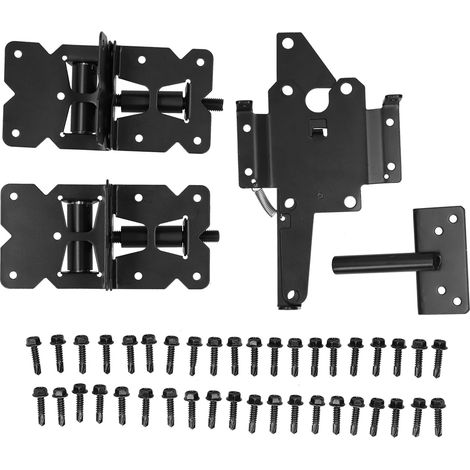 Kit de boulons de charnière pour portail de jardin, en acier au carbone, style américain, quincaillerie de verrouillage pour porte de clôture (1/5)