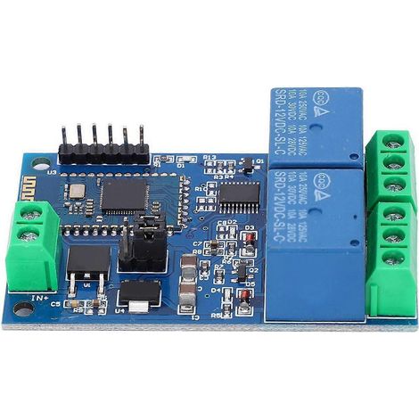 Zweikanal-Bluetooth-Relaismodul aus Kunststoff (12 V DC) zur Fernsteuerung per Mobil-App