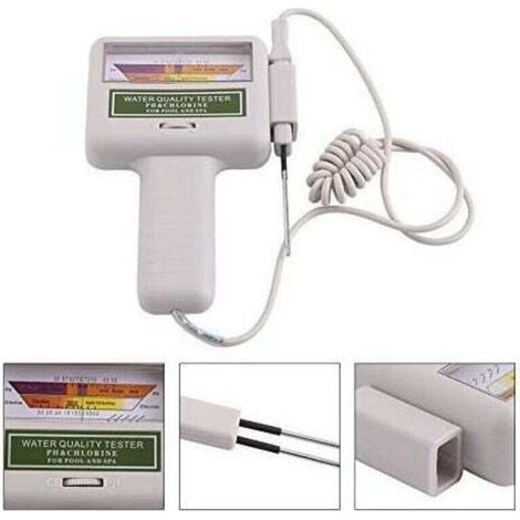 Testeur d'eau piscine et spa Analyseur numérique de pH et chlore Écran LCD grand format Portable et sans produits chimiques (1/5)