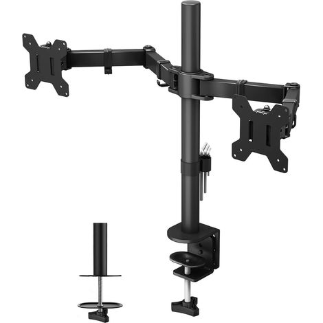 Supporto doppio per monitor Bontec 13-32" vesa 75x75 100x100 2x10kg (1/5)