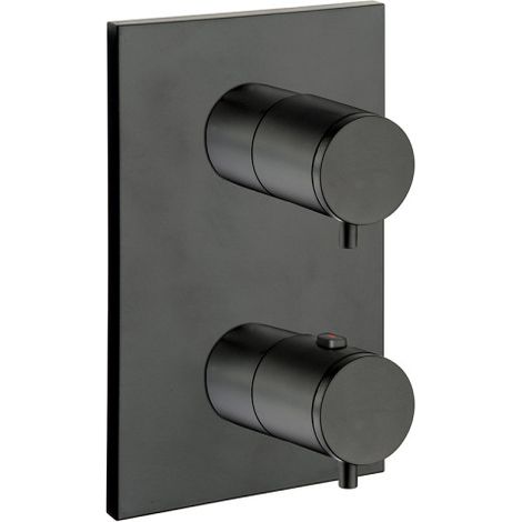 Façade Douche Thermostatique 1 Sortie Blackmat - CRISTINA ONDYNA XT85113