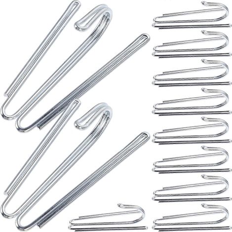 50 crochets pour rideaux de fenêtre, crochets pour rideaux de salle de bain-5.3x2.3CM (1/2)