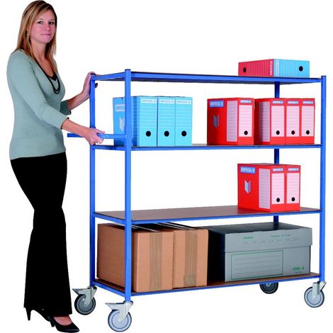 PROVOST - Chariot préparateur de commandes Protub en acier, 200 kg, bleu RAL 5019 (1/2)